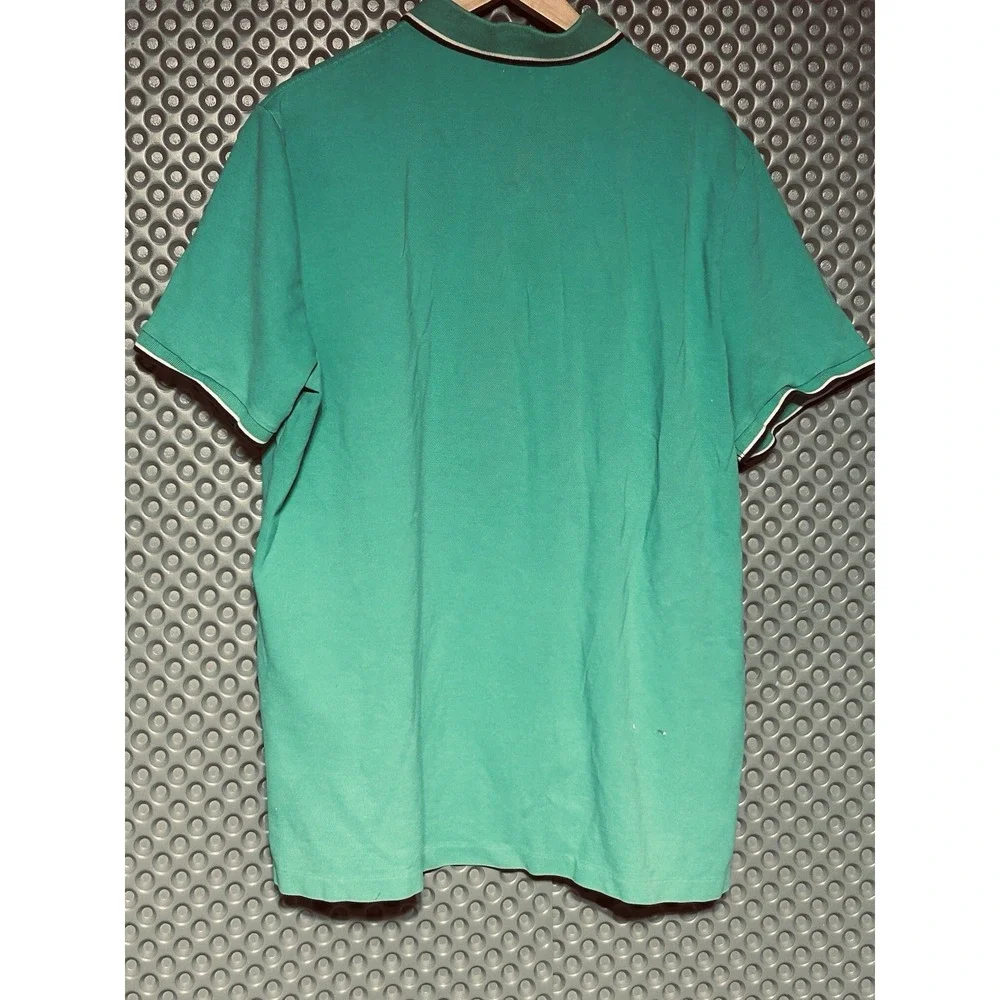 Polo Ralph Lauren Classic Fit Mesh Polo Shirt Mens XL Green Blue White TipCollar